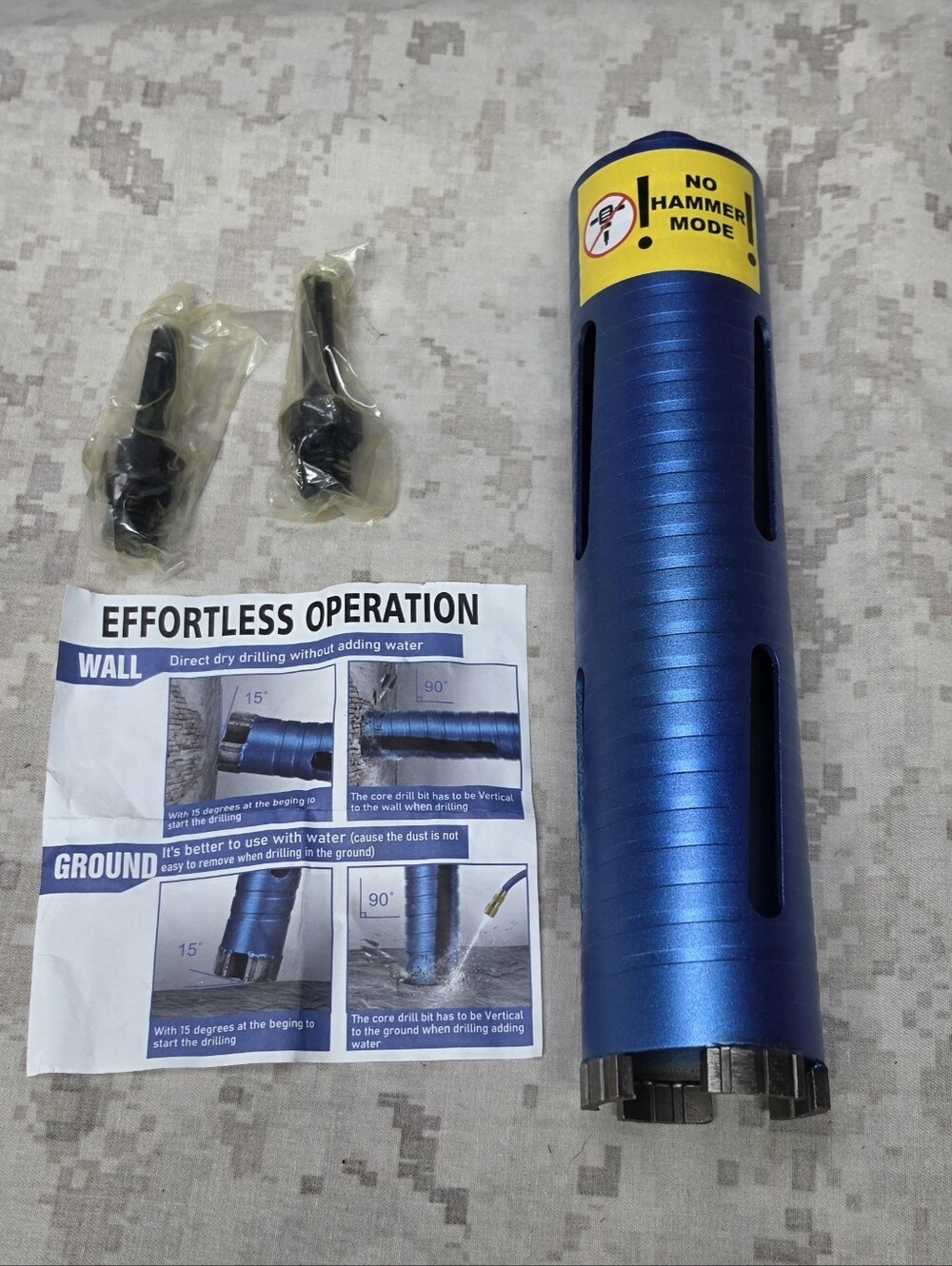 SALI Diamond Core Drill Bits 2 1/4" Diameter, Drilling Depth 5/8-11" .  NWT